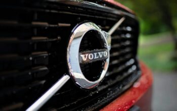 chrome Volvo emblem